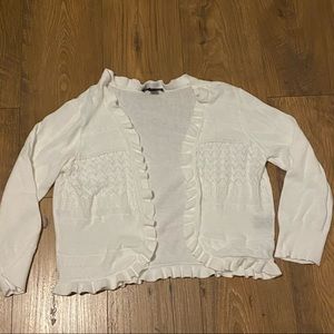 White AGB cardigan